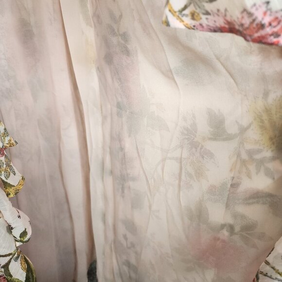 NWT Cinq a Sept Xiomara Floral Dress Gown Soft Pink Multi Size 6 - Picture 11 of 17